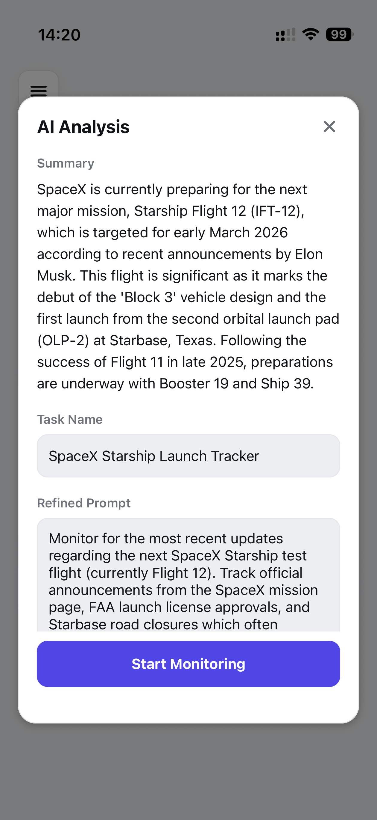 AI Analyzes & Sets Up